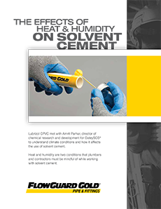 How climate conditions affect the use of solvent cement