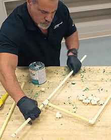 Man installing FlowGard Gold CPVC