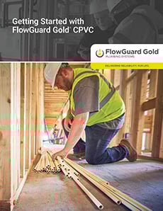 Contractor installing FlowGuard Gold CPVC