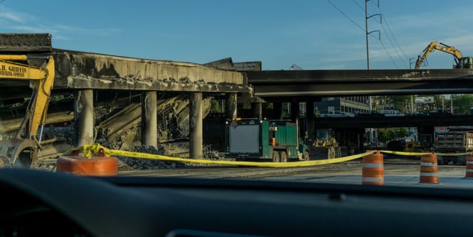 I-85 Bridge burn down