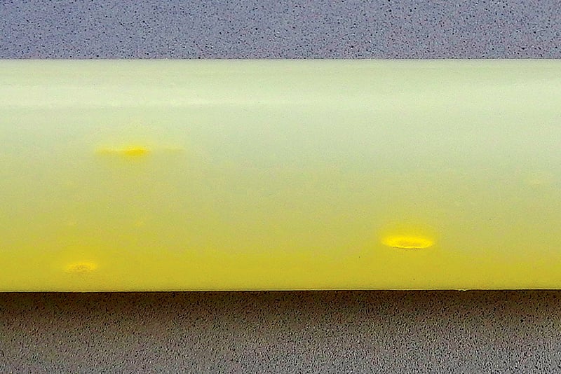 Close up view of CPVC pipe